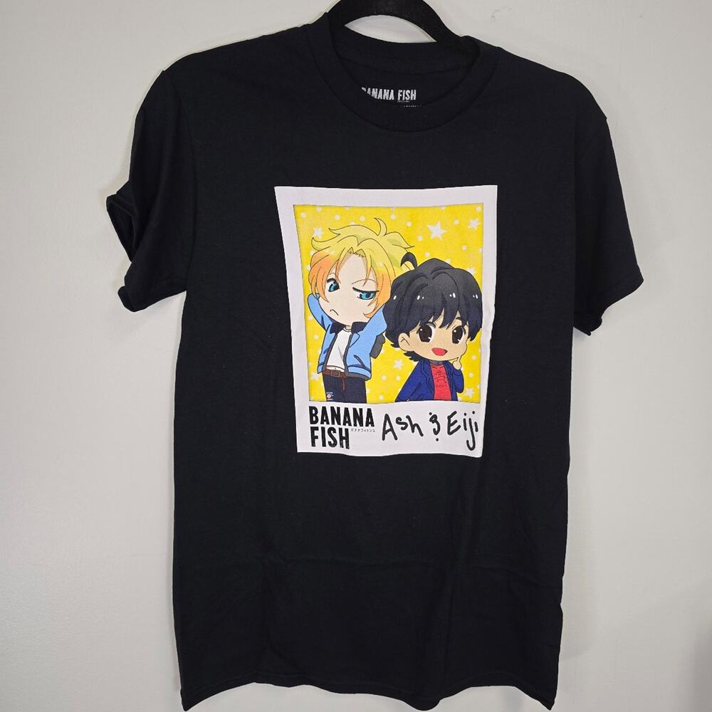 Banana Fish Ash Eiji Chibi Anime T-Shirt sz small